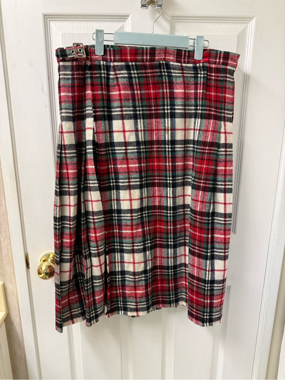 Vintage Vermont Country Store Pleated Skirt Kilt Plaid Wool Blend Womens XL